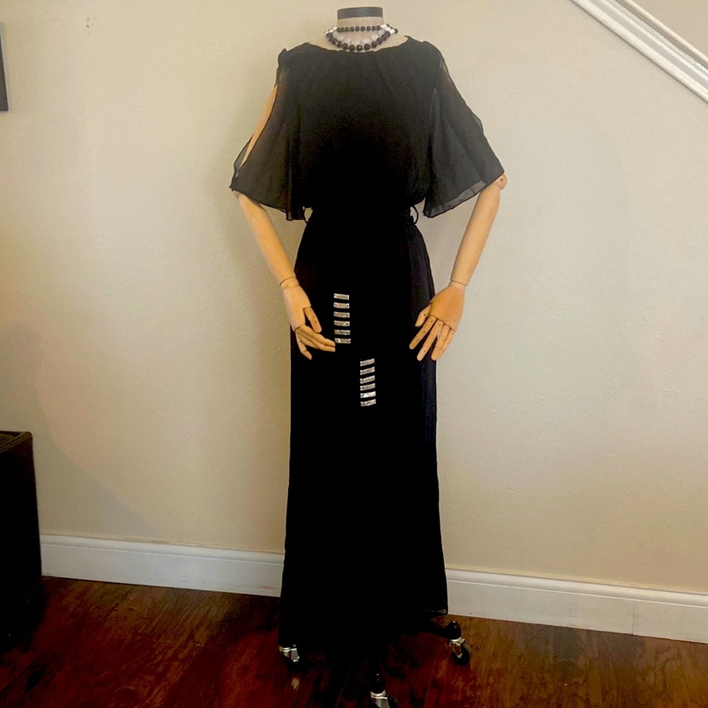 Sampeel Cold Shoulder Belted Wide Leg Jumpsuit